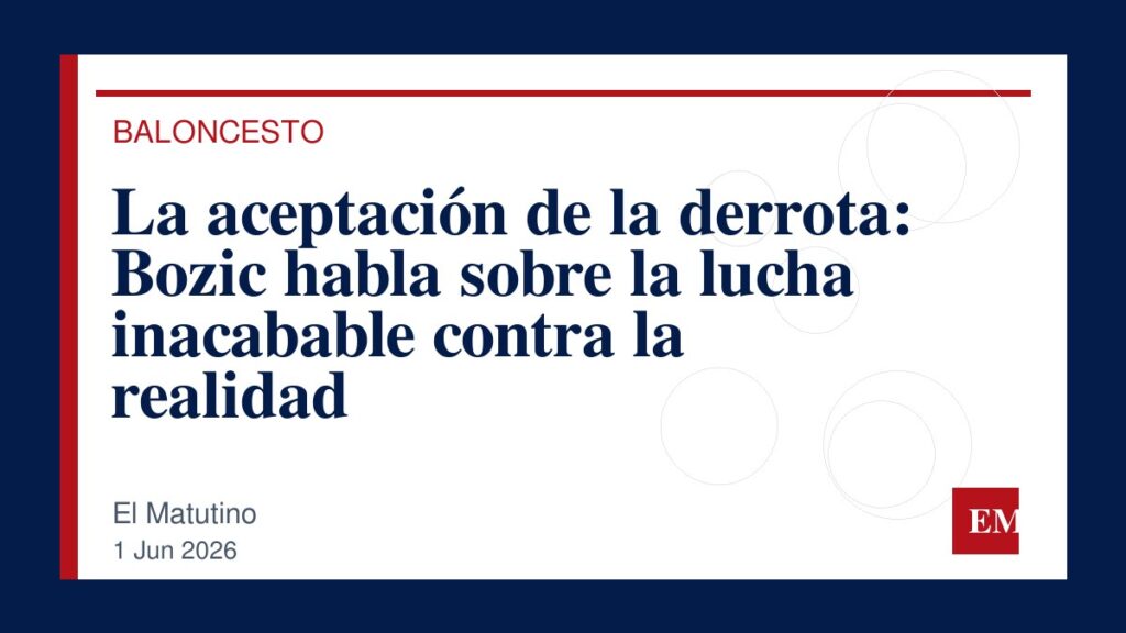 Imagen editorial de El Matutino para La aceptación de la derrota: Bozic habla sobre la lucha inacabable contra la realidad