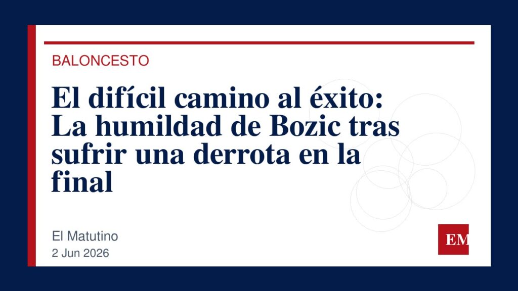 Imagen editorial de El Matutino para El difícil camino al éxito: La humildad de Bozic tras sufrir una derrota en la final
