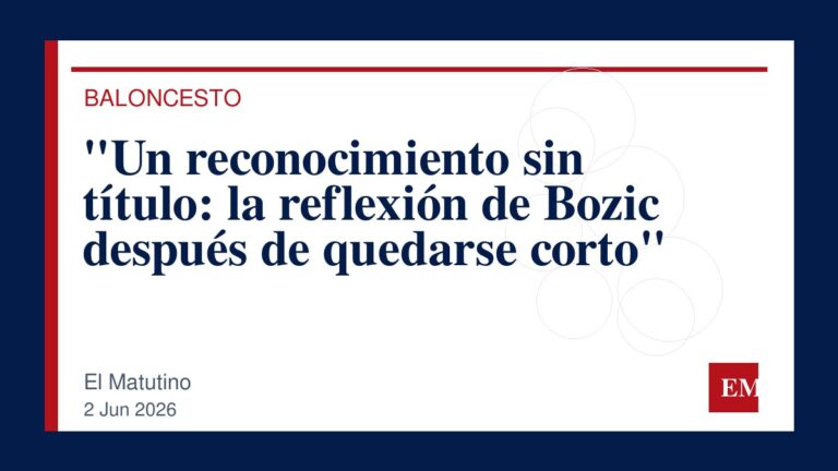 Imagen editorial de El Matutino para “Un reconocimiento sin título: la reflexión de Bozic después de quedarse corto”