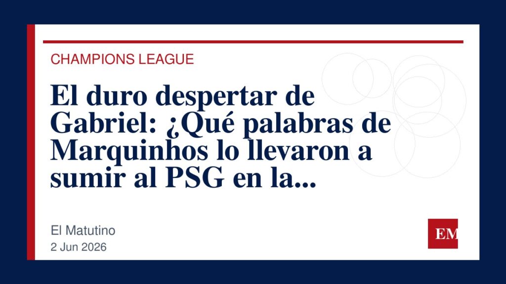 Imagen editorial de El Matutino para El duro despertar de Gabriel: ¿Qué palabras de Marquinhos lo llevaron a sumir al PSG en la oscuridad de la…
