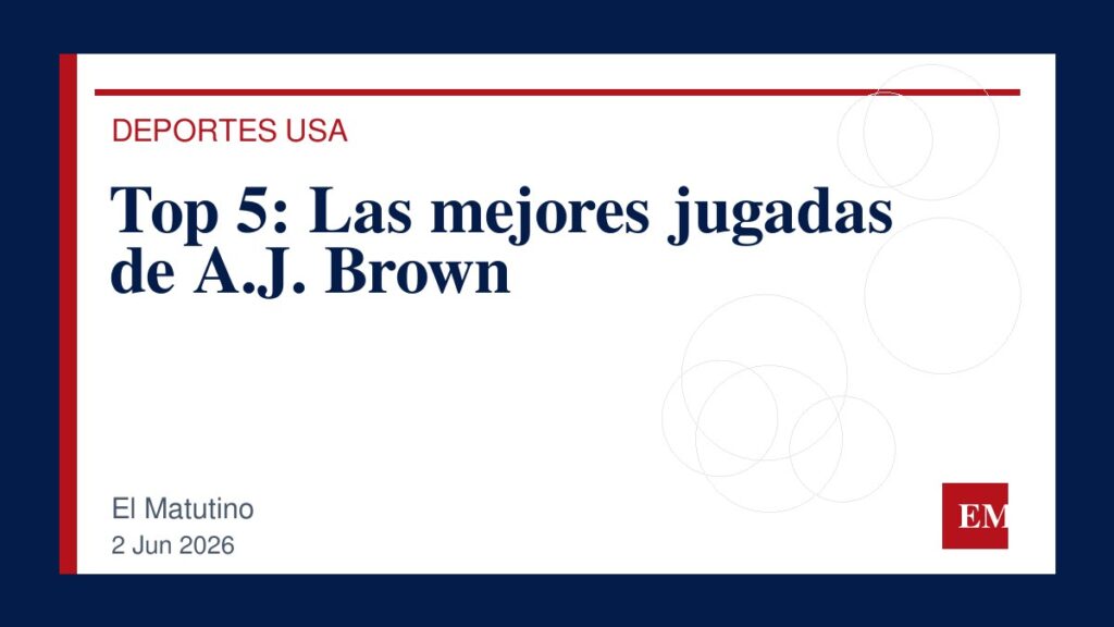 Imagen editorial de El Matutino para Top 5: Las mejores jugadas de A.J. Brown