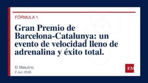 Imagen editorial de El Matutino para Gran Premio de Barcelona-Catalunya: un evento de velocidad lleno de adrenalina y éxito total.