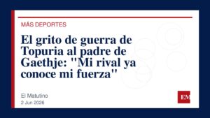 Imagen editorial de El Matutino para El grito de guerra de Topuria al padre de Gaethje: “Mi rival ya conoce mi fuerza”