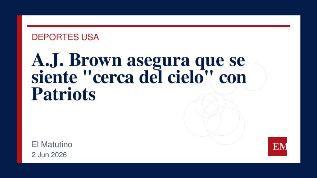 Imagen editorial de El Matutino para A.J. Brown asegura que se siente “cerca del cielo” con Patriots