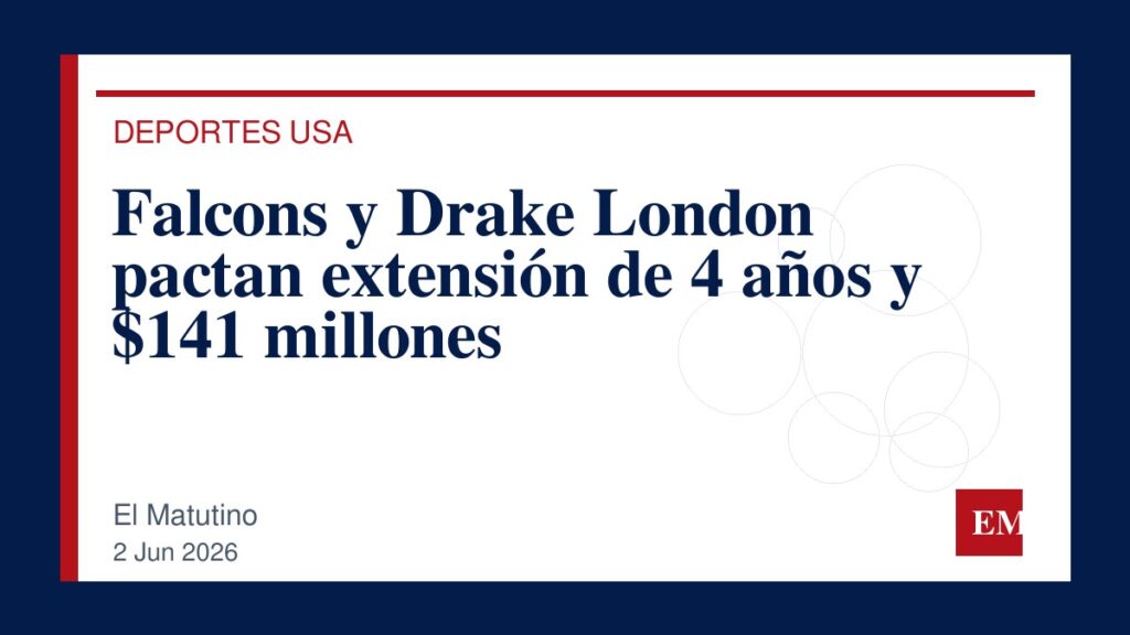Imagen editorial de El Matutino para Falcons y Drake London pactan extensión de 4 años y $141 millones