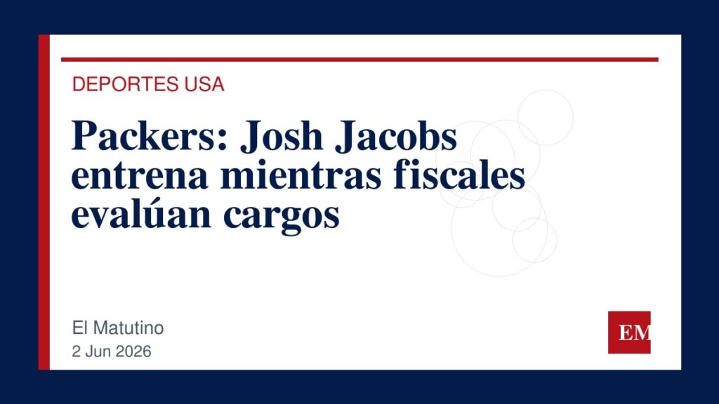Imagen editorial de El Matutino para Packers: Josh Jacobs entrena mientras fiscales evalúan cargos
