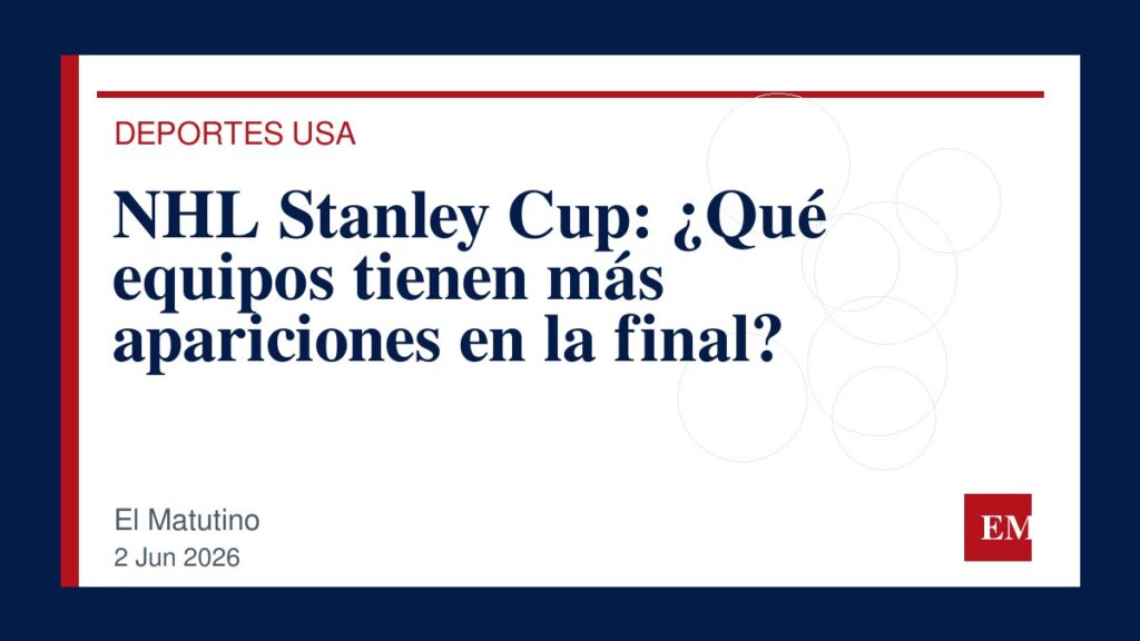 Imagen editorial de El Matutino para NHL Stanley Cup: ¿Qué equipos tienen más apariciones en la final?
