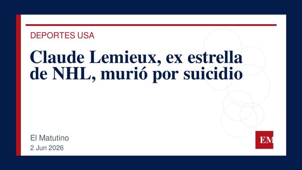 Imagen editorial de El Matutino para Claude Lemieux, ex estrella de NHL, murió por suicidio