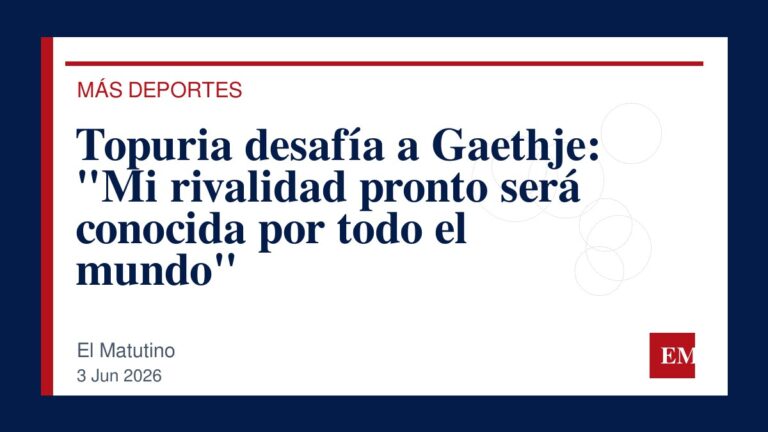 Imagen editorial de El Matutino para Topuria desafía a Gaethje: “Mi rivalidad pronto será conocida por todo el mundo”