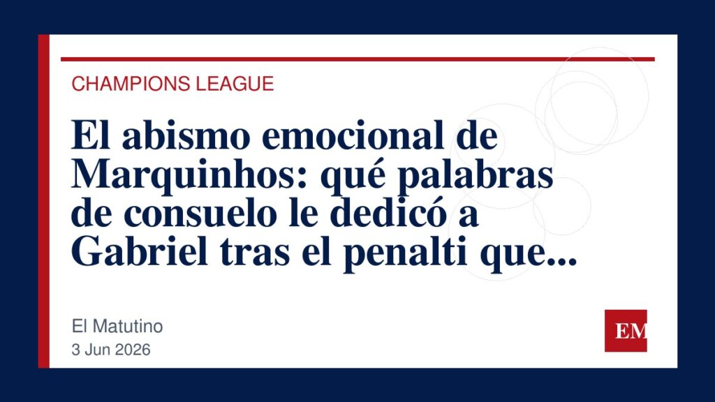Imagen editorial de El Matutino para El abismo emocional de Marquinhos: qué palabras de consuelo le dedicó a Gabriel tras el penalti que definiría…