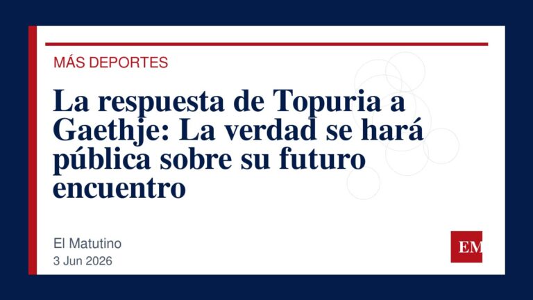 Imagen editorial de El Matutino para La respuesta de Topuria a Gaethje: La verdad se hará pública sobre su futuro encuentro