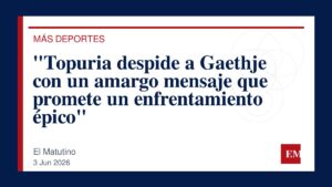 Imagen editorial de El Matutino para “Topuria despide a Gaethje con un amargo mensaje que promete un enfrentamiento épico”