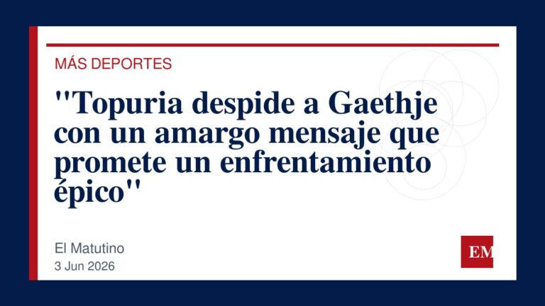 Imagen editorial de El Matutino para “Topuria despide a Gaethje con un amargo mensaje que promete un enfrentamiento épico”