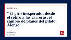 Imagen editorial de El Matutino para “El giro inesperado: desde el retiro a las carreras, el cambio de planes del piloto Alonso”