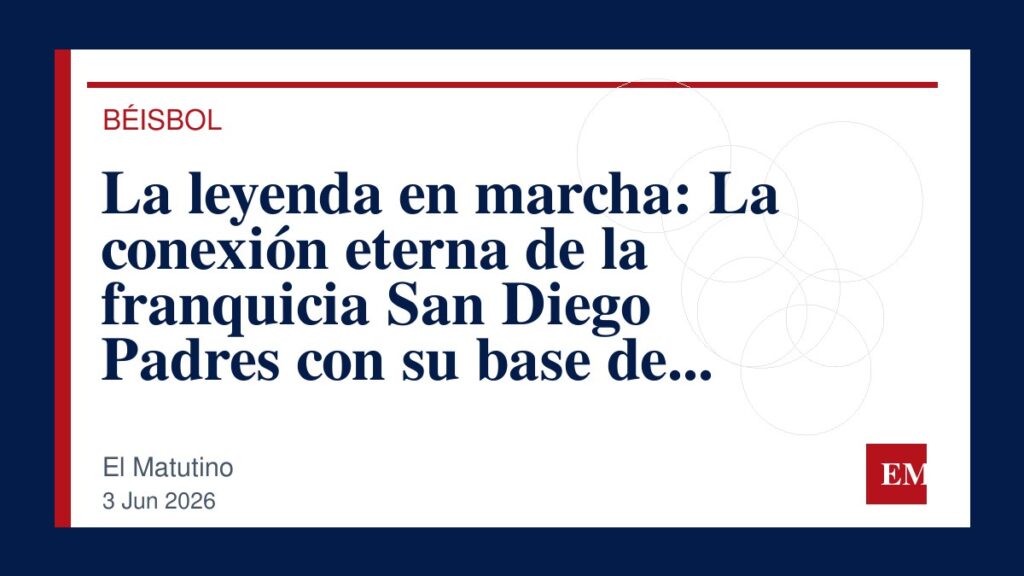 Imagen editorial de El Matutino para La leyenda en marcha: La conexión eterna de la franquicia San Diego Padres con su base de aficionados.