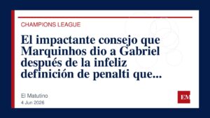Imagen editorial de El Matutino para El impactante consejo que Marquinhos dio a Gabriel después de la infeliz definición de penalti que cambió el…