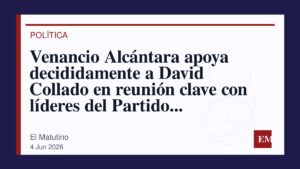 Imagen editorial de El Matutino para Venancio Alcántara apoya decididamente a David Collado en reunión clave con líderes del Partido Reformista…