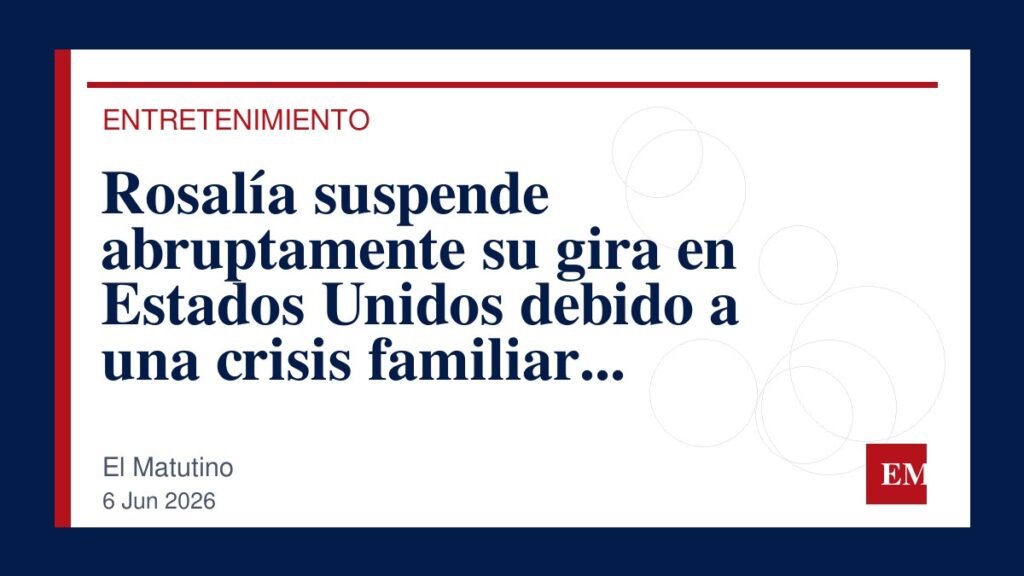 Imagen editorial de El Matutino para Rosalía suspende abruptamente su gira en Estados Unidos debido a una crisis familiar inesperada