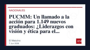 Imagen editorial de El Matutino para PUCMM: Un llamado a la acción para 1.149 nuevos graduados: ¿Liderazgos con visión y ética para el cambio?