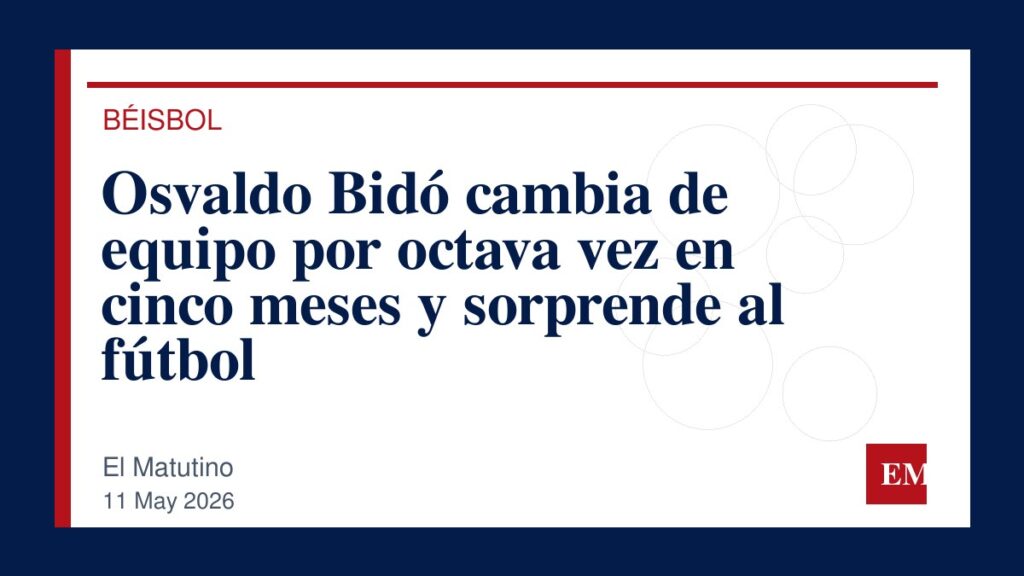 Imagen editorial de El Matutino para Osvaldo Bidó cambia de equipo por octava vez en cinco meses y sorprende al fútbol