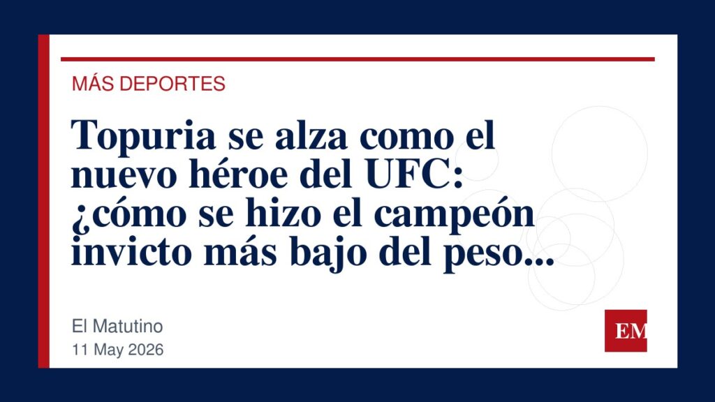 Imagen editorial de El Matutino para Topuria se alza como el nuevo héroe del UFC: ¿cómo se hizo el campeón invicto más bajo del peso ligero?