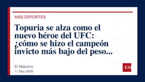 Imagen editorial de El Matutino para Topuria se alza como el nuevo héroe del UFC: ¿cómo se hizo el campeón invicto más bajo del peso ligero?