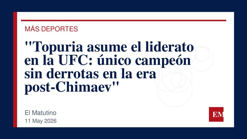 Imagen editorial de El Matutino para “Topuria asume el liderato en la UFC: único campeón sin derrotas en la era post-Chimaev”