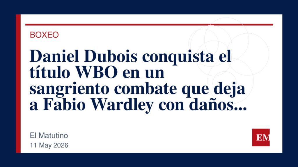 Imagen editorial de El Matutino para Daniel Dubois conquista el título WBO en un sangriento combate que deja a Fabio Wardley con daños graves en…