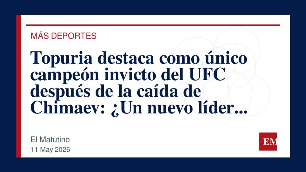 Imagen editorial de El Matutino para Topuria destaca como único campeón invicto del UFC después de la caída de Chimaev: ¿Un nuevo líder de peso?