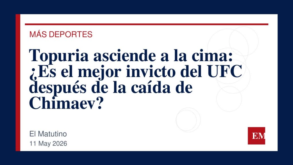 Imagen editorial de El Matutino para Topuria asciende a la cima: ¿Es el mejor invicto del UFC después de la caída de Chimaev?