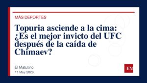 Imagen editorial de El Matutino para Topuria asciende a la cima: ¿Es el mejor invicto del UFC después de la caída de Chimaev?
