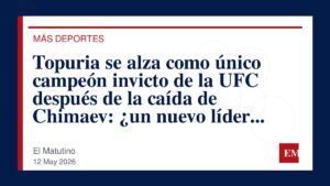 Imagen editorial de El Matutino para Topuria se alza como único campeón invicto de la UFC después de la caída de Chimaev: ¿un nuevo líder en el…