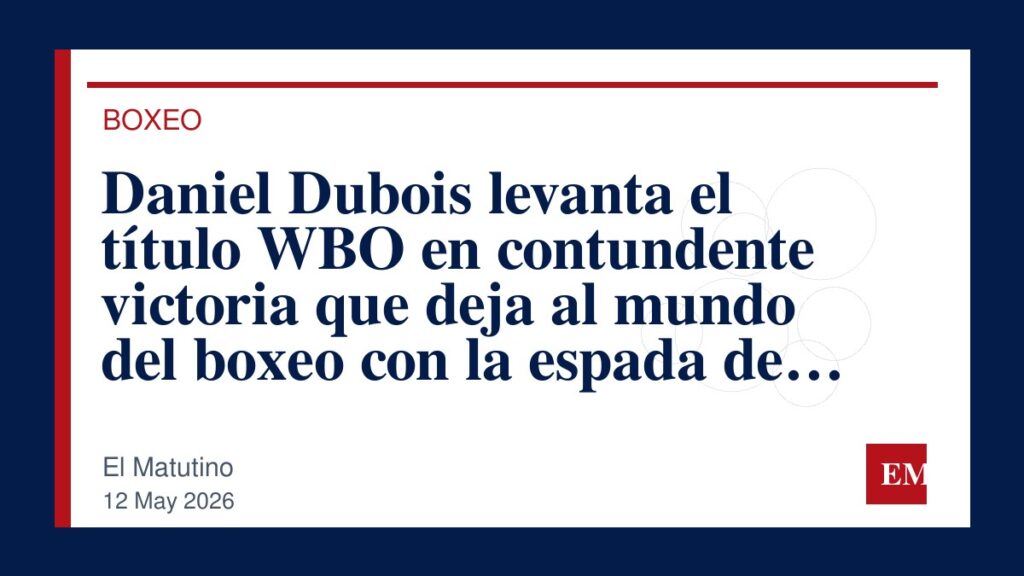 Imagen editorial de El Matutino para Daniel Dubois levanta el título WBO en contundente victoria que deja al mundo del boxeo con la espada de…