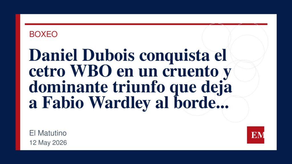 Imagen editorial de El Matutino para Daniel Dubois conquista el cetro WBO en un cruento y dominante triunfo que deja a Fabio Wardley al borde del…