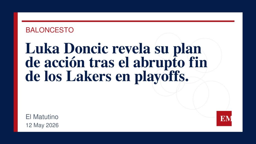 Imagen editorial de El Matutino para Luka Doncic revela su plan de acción tras el abrupto fin de los Lakers en playoffs.