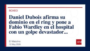 Imagen editorial de El Matutino para Daniel Dubois afirma su dominio en el ring y pone a Fabio Wardley en el hospital con un golpe devastador para…