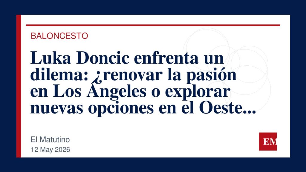 Imagen editorial de El Matutino para Luka Doncic enfrenta un dilema: ¿renovar la pasión en Los Ángeles o explorar nuevas opciones en el Oeste para…