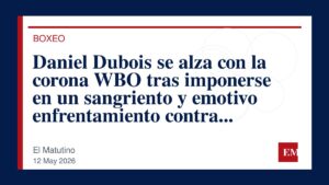Imagen editorial de El Matutino para Daniel Dubois se alza con la corona WBO tras imponerse en un sangriento y emotivo enfrentamiento contra Fabio…