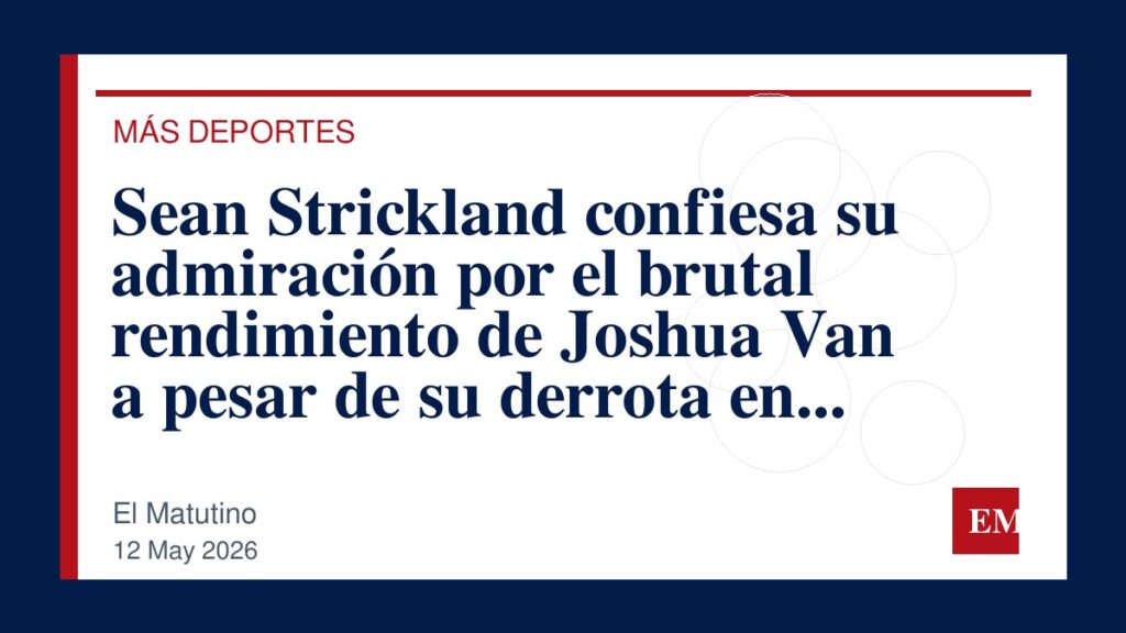 Imagen editorial de El Matutino para Sean Strickland confiesa su admiración por el brutal rendimiento de Joshua Van a pesar de su derrota en UFC…
