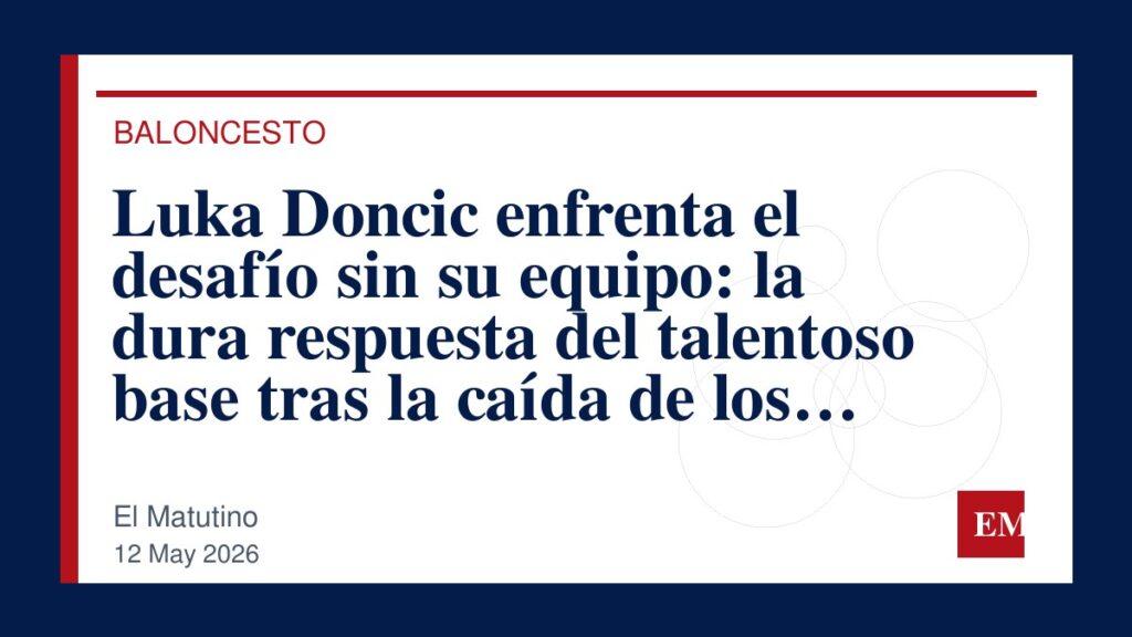 Imagen editorial de El Matutino para Luka Doncic enfrenta el desafío sin su equipo: la dura respuesta del talentoso base tras la caída de los…
