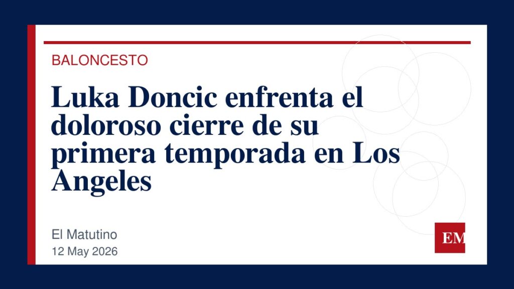 Imagen editorial de El Matutino para Luka Doncic enfrenta el doloroso cierre de su primera temporada en Los Angeles