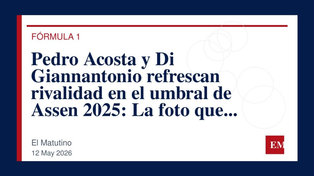 Imagen editorial de El Matutino para Pedro Acosta y Di Giannantonio refrescan rivalidad en el umbral de Assen 2025: La foto que desatona