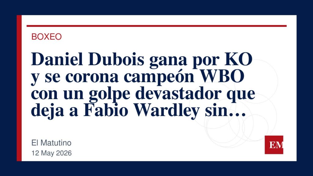 Imagen editorial de El Matutino para Daniel Dubois gana por KO y se corona campeón WBO con un golpe devastador que deja a Fabio Wardley sin…