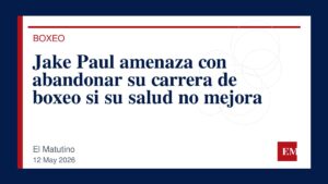 Imagen editorial de El Matutino para Jake Paul amenaza con abandonar su carrera de boxeo si su salud no mejora