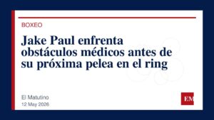 Imagen editorial de El Matutino para Jake Paul enfrenta obstáculos médicos antes de su próxima pelea en el ring