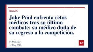 Imagen editorial de El Matutino para Jake Paul enfrenta retos médicos tras su último combate: su médico duda de su regreso a la competición.