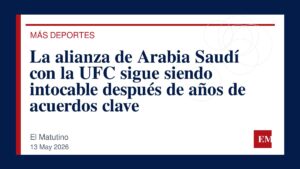 Imagen editorial de El Matutino para La alianza de Arabia Saudí con la UFC sigue siendo intocable después de años de acuerdos clave