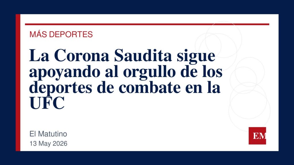 Imagen editorial de El Matutino para La Corona Saudita sigue apoyando al orgullo de los deportes de combate en la UFC