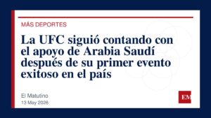 Imagen editorial de El Matutino para La UFC siguió contando con el apoyo de Arabia Saudí después de su primer evento exitoso en el país