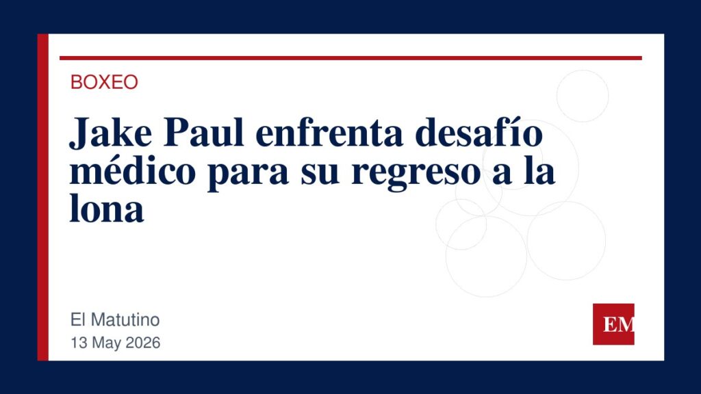 Imagen editorial de El Matutino para Jake Paul enfrenta desafío médico para su regreso a la lona